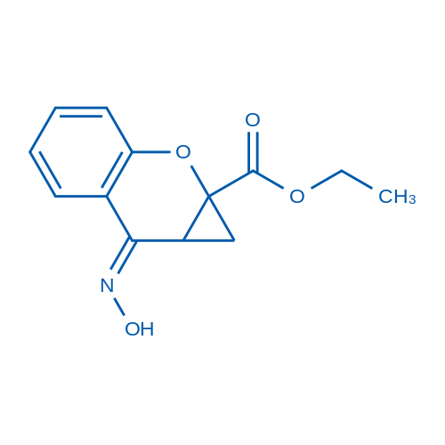 Ethyl 7-(hydroxyimino)-7,7a-dihydrocyclopropa[b]chromene-1a(1H)-carboxylate