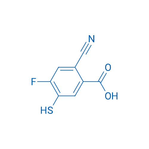 2-Cyano-4-fluoro-5-mercaptobenzoic acid