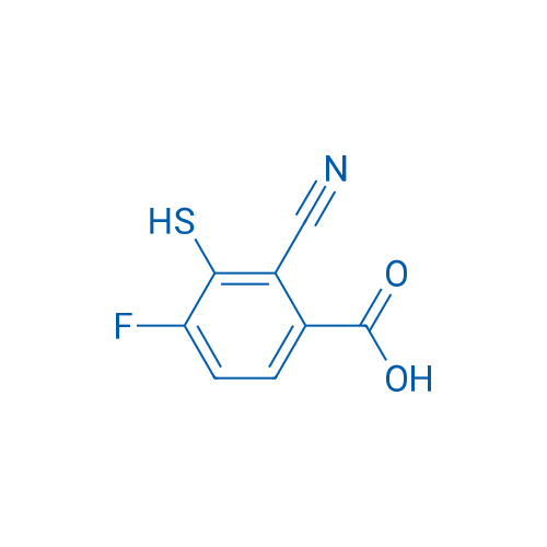 2-Cyano-4-fluoro-3-mercaptobenzoic acid