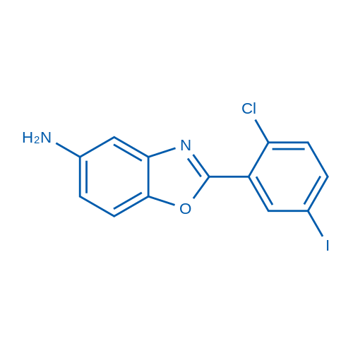 2-(2-Chloro-5-iodophenyl)benzo[d]oxazol-5-amine
