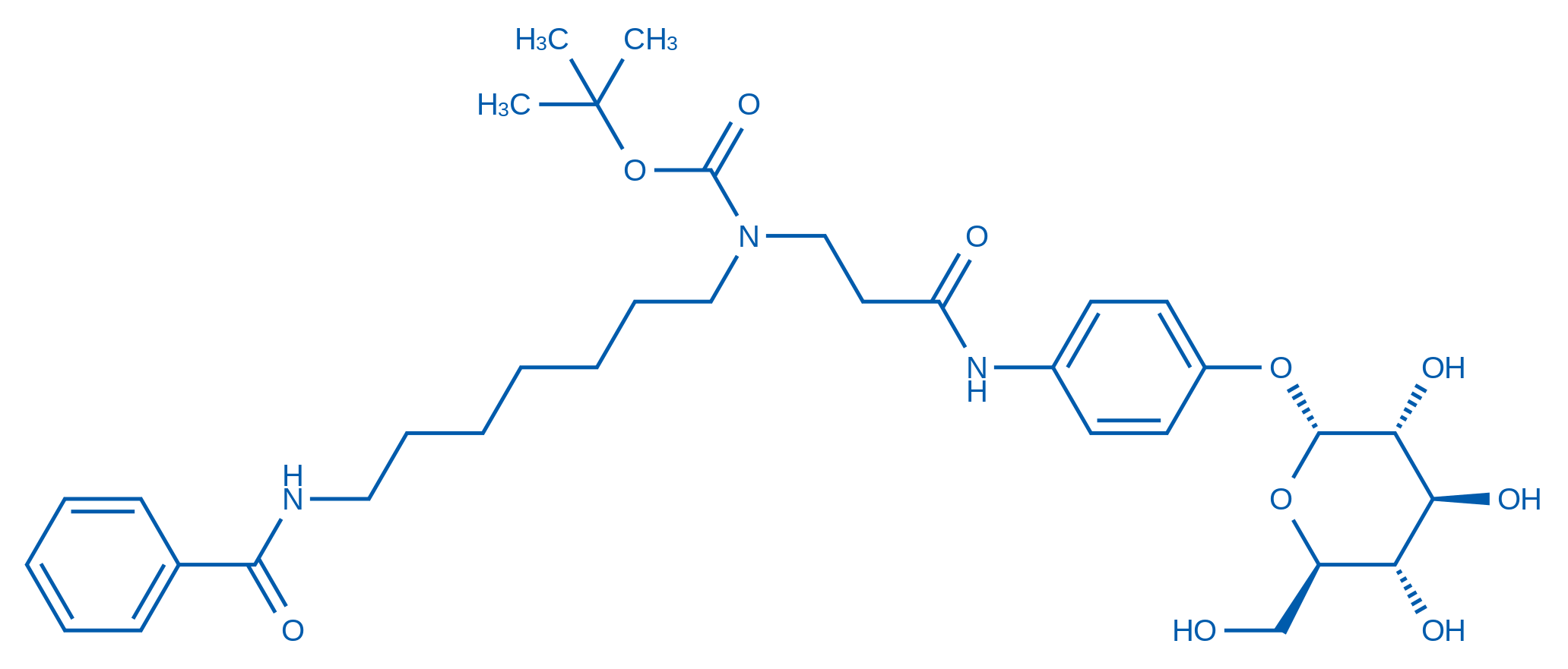 tert-Butyl (7-benzamidoheptyl)(3-oxo-3-((4-(((2R,3R,4S,5S,6R)-3,4,5-trihydroxy-6-(hydroxymethyl)tetrahydro-2H-pyran-2-yl)oxy)phenyl)amino)propyl)carbamate