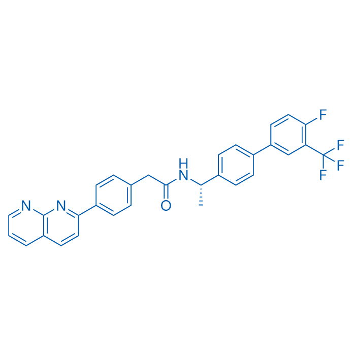 (S)-2-(4-(1,8-Naphthyridin-2-yl)phenyl)-N-(1-(4'-fluoro-3'-(trifluoromethyl)-[1,1'-biphenyl]-4-yl)ethyl)acetamide