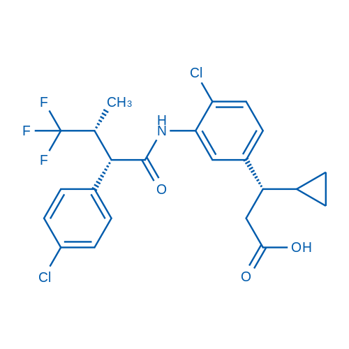 (S)-3-(4-Chloro-3-((2S,3R)-2-(4-chlorophenyl)-4,4,4-trifluoro-3-methylbutanamido)phenyl)-3-cyclopropylpropanoic acid