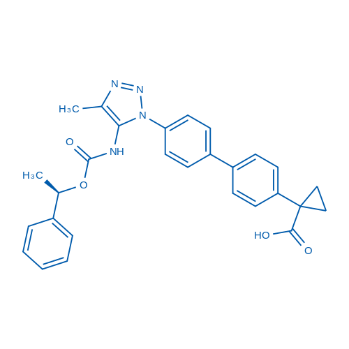 (R)-1-(4'-(4-Methyl-5-(((1-phenylethoxy)carbonyl)amino)-1H-1,2,3-triazol-1-yl)-[1,1'-biphenyl]-4-yl)cyclopropane-1-carboxylic acid