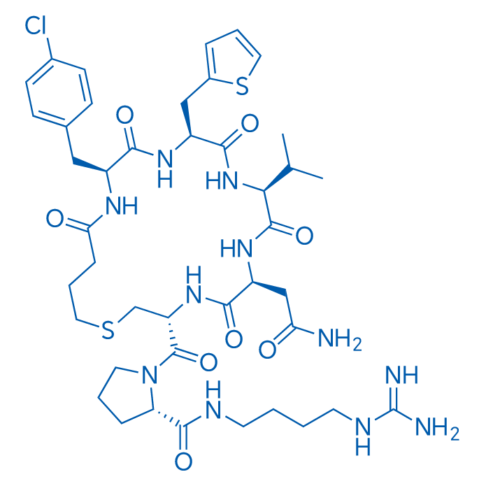 (S)-1-((3R,6S,9S,12S,15S)-6-(2-Amino-2-oxoethyl)-15-(4-chlorobenzyl)-9-isopropyl-5,8,11,14,17-pentaoxo-12-(thiophen-2-ylmethyl)-1-thia-4,7,10,13,16-pentaazacycloicosane-3-carbonyl)-N-(4-guanidinobutyl)pyrrolidine-2-carboxamide