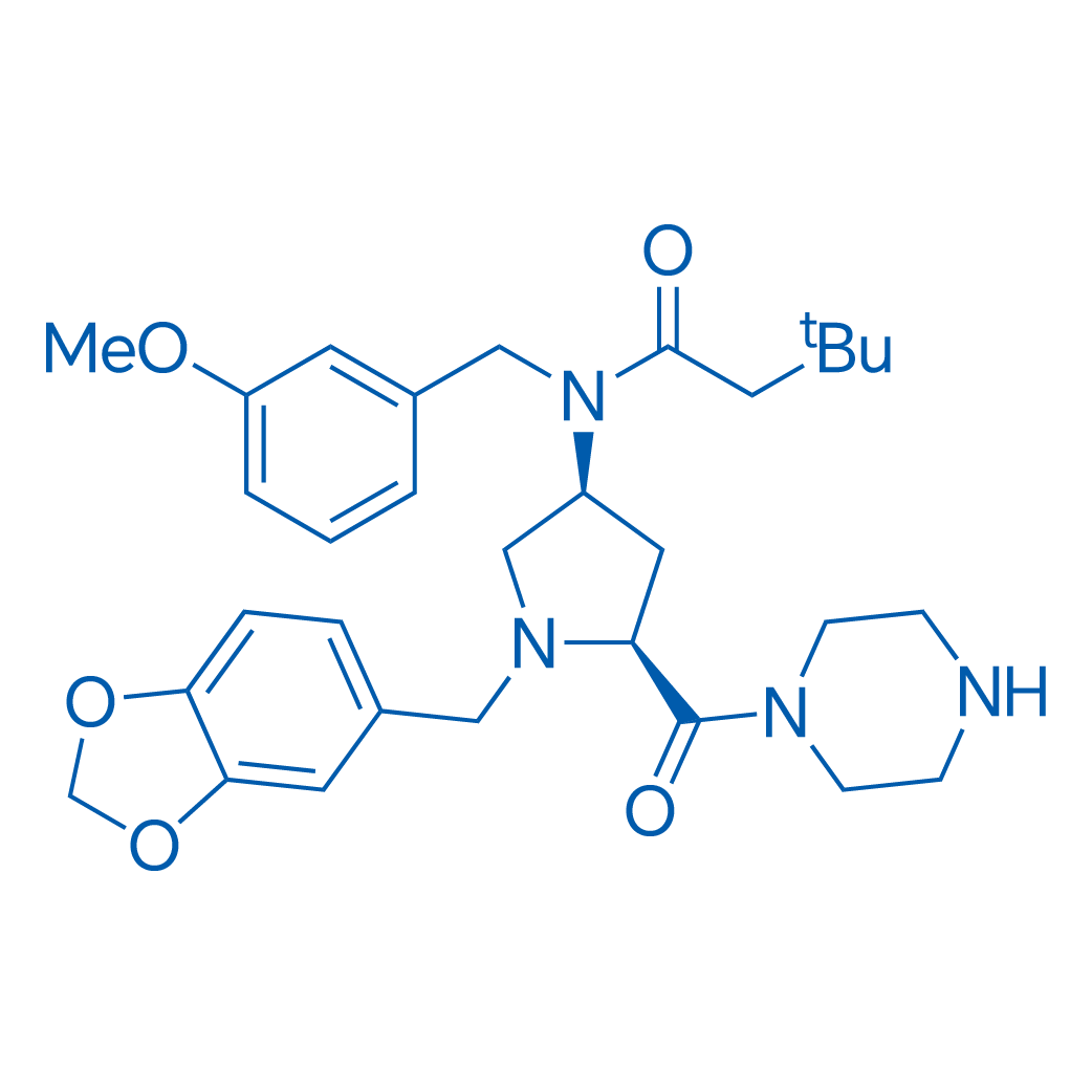 N-((3S,5S)-1-(Benzo[d][1,3]dioxol-5-ylmethyl)-5-(piperazine-1-carbonyl)pyrrolidin-3-yl)-N-(3-methoxybenzyl)-3,3-dimethylbutanamide