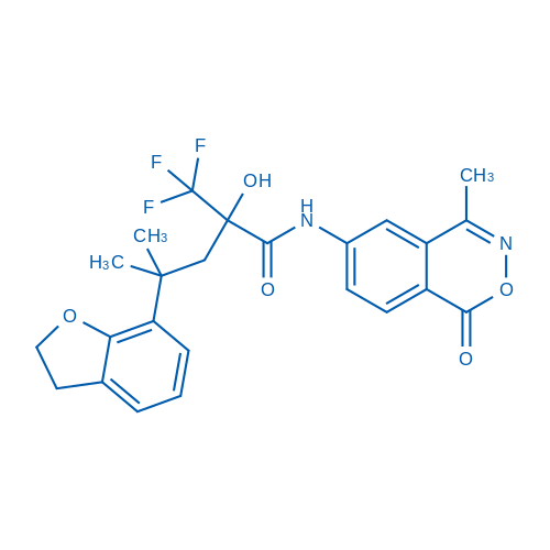 4-(2,3-Dihydrobenzofuran-7-yl)-2-hydroxy-4-methyl-N-(4-methyl-1-oxo-1H-benzo[d][1,2]oxazin-6-yl)-2-(trifluoromethyl)pentanamide