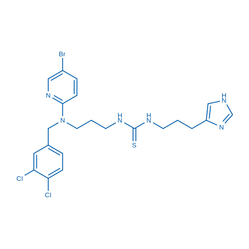 1-(3-(1H-Imidazol-4-yl)propyl)-3-(3-((5-bromopyridin-2-yl)(3,4-dichlorobenzyl)amino)propyl)thiourea