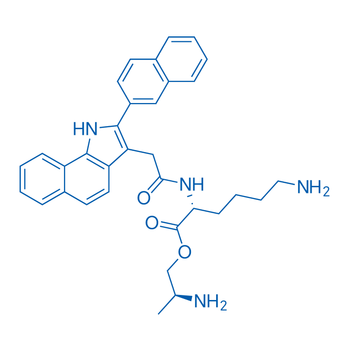 (2S)-2-Aminopropyl (2R)-6-amino-2-{2-[2-(naphthalen-2-yl)-1H-benzo[g]indol-3-yl]acetamido}hexanoate