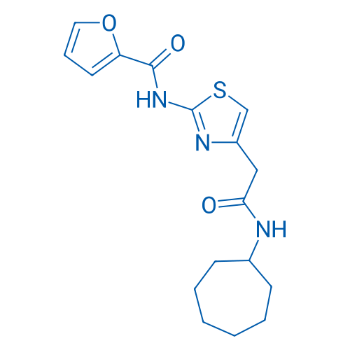 N-(4-(2-(Cycloheptylamino)-2-oxoethyl)thiazol-2-yl)furan-2-carboxamide