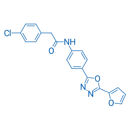 2-(4-Chlorophenyl)-N-(4-(5-(furan-2-yl)-1,3,4-oxadiazol-2-yl)phenyl)acetamide