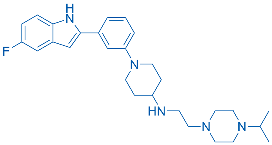1-(3-(5-Fluoro-1H-indol-2-yl)phenyl)-N-(2-(4-isopropylpiperazin-1-yl)ethyl)piperidin-4-amine