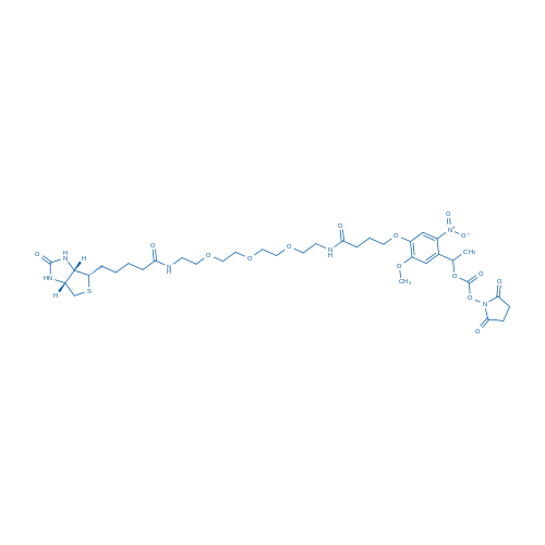 1-(4-((4,18-Dioxo-22-((3aS,4S,6aR)-2-oxohexahydro-1H-thieno[3,4-d]imidazol-4-yl)-8,11,14-trioxa-5,17-diazadocosyl)oxy)-5-methoxy-2-nitrophenyl)ethyl (2,5-dioxopyrrolidin-1-yl) carbonate