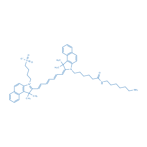 4-(2-(7-(3-(6-((6-aminohexyl)amino)-6-oxohexyl)-1,1-dimethyl-1,3-dihydro-2H-benzo[e]indol-2-ylidene)hepta-1,3,5-trien-1-yl)-1,1-dimethyl-1H-benzo[e]indol-3-ium-3-yl)butane-1-sulfonate