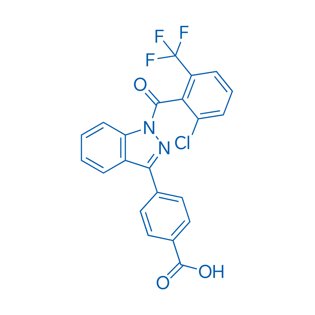 4-(1-(2-Chloro-6-(trifluoromethyl)benzoyl)-1H-indazol-3-yl)benzoic acid