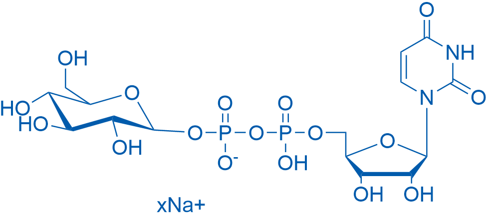 Uridine 5′-(trihydrogen diphosphate), P'-β-D-glucopyranosyl ester, sodium salt(1:x)