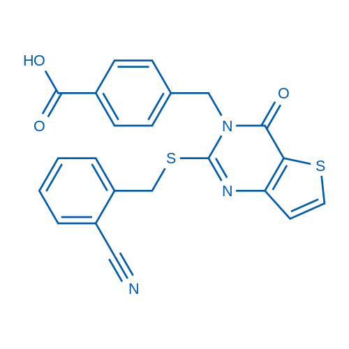 4-((2-((2-Cyanobenzyl)thio)-4-oxothieno[3,2-d]pyrimidin-3(4H)-yl)methyl)benzoic acid
