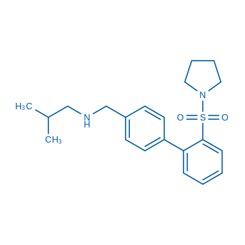 2-Methyl-N-((2'-(pyrrolidin-1-ylsulfonyl)-[1,1'-biphenyl]-4-yl)methyl)propan-1-amine