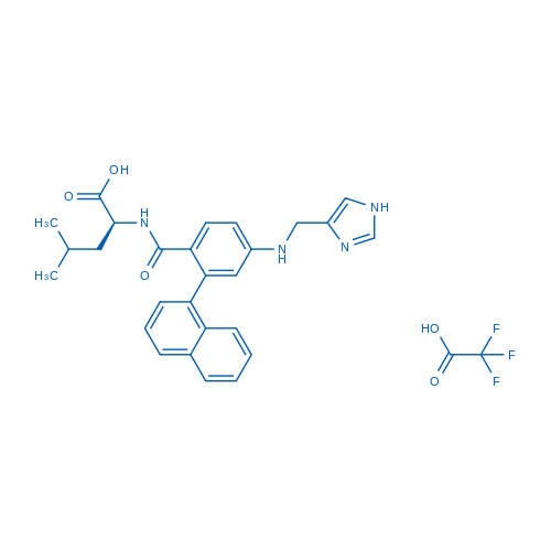 (4-(((1H-Imidazol-4-yl)methyl)amino)-2-(naphthalen-1-yl)benzoyl)-L-leucine 2,2,2-trifluoroacetic acid salt