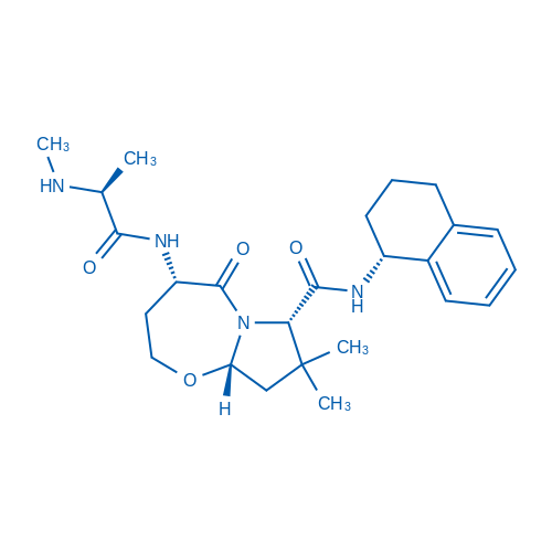 (4S,7S,9aS)-8,8-Dimethyl-4-((S)-2-(methylamino)propanamido)-5-oxo-N-((R)-1,2,3,4-tetrahydronaphthalen-1-yl)octahydropyrrolo[2,1-b][1,3]oxazepine-7-carboxamide
