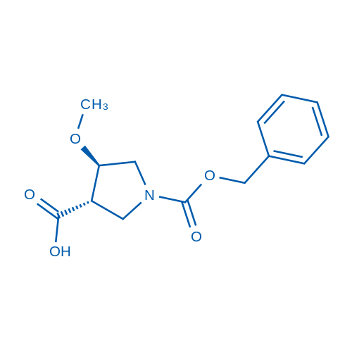 rel-(3S,4R)-1-((Benzyloxy)carbonyl)-4-methoxypyrrolidine-3-carboxylic acid