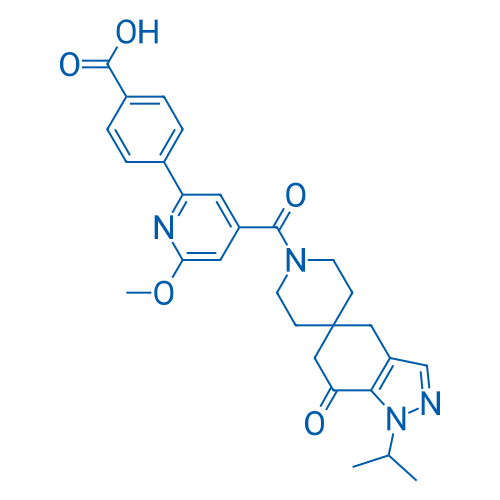 4-(4-(1-Isopropyl-7-oxo-1,4,6,7-tetrahydrospiro[indazole-5,4'-piperidine]-1'-carbonyl)-6-methoxypyridin-2-yl)benzoic acid