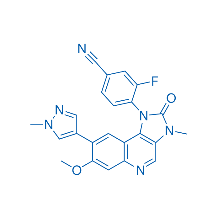 3-Fluoro-4-(7-methoxy-3-methyl-8-(1-methyl-1H-pyrazol-4-yl)-2-oxo-2,3-dihydro-1H-imidazo[4,5-c]quinolin-1-yl)benzonitrile