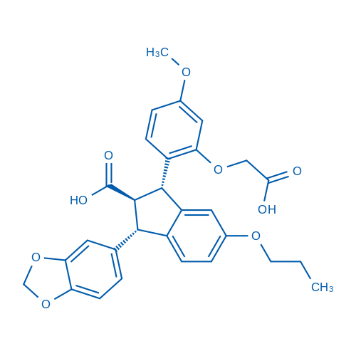 (1S,2R,3S)-1-(Benzo[d][1,3]dioxol-5-yl)-3-(2-(carboxymethoxy)-4-methoxyphenyl)-5-propoxy-2,3-dihydro-1H-indene-2-carboxylic acid