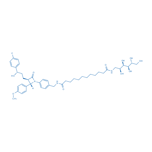 N1-(4-((2S,3R)-3-((S)-3-(4-Fluorophenyl)-3-hydroxypropyl)-2-(4-methoxyphenyl)-4-oxoazetidin-1-yl)benzyl)-N12-((2S,3R,4R,5R)-2,3,4,5,6-pentahydroxyhexyl)dodecanediamide