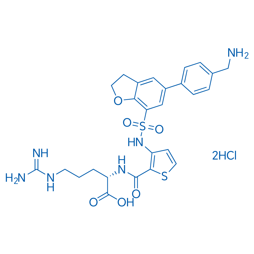 (3-((5-(4-(Aminomethyl)phenyl)-2,3-dihydrobenzofuran)-7-sulfonamido)thiophene-2-carbonyl)-L-arginine dihydrochloride