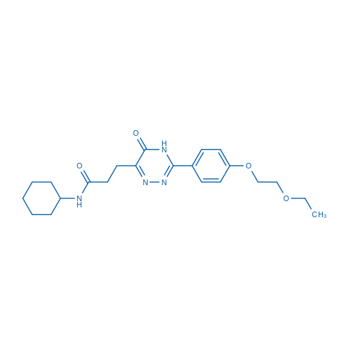 N-Cyclohexyl-3-(3-(4-(2-ethoxyethoxy)phenyl)-5-oxo-4,5-dihydro-1,2,4-triazin-6-yl)propanamide