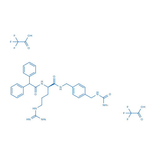 (R)-2-(2,2-Diphenylacetamido)-5-guanidino-N-(4-(ureidomethyl)benzyl)pentanamide bis(2,2,2-trifluoroacetate)