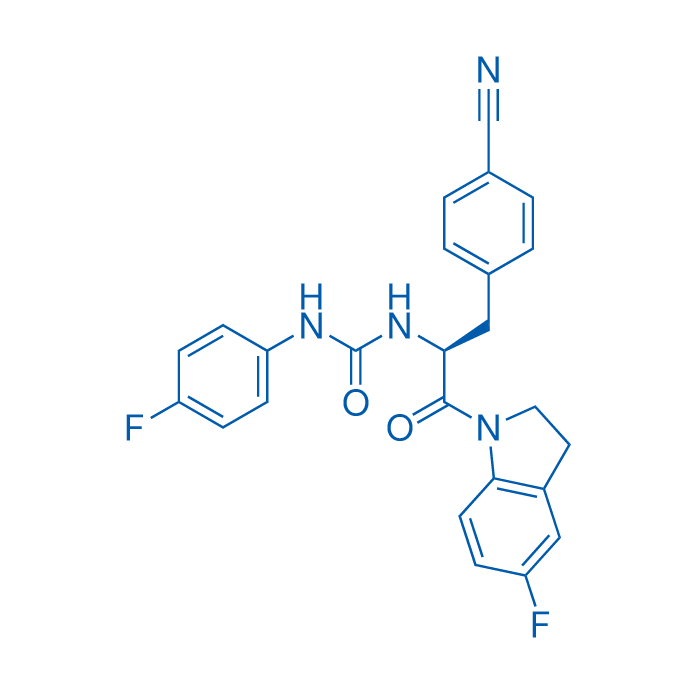(S)-1-(3-(4-Cyanophenyl)-1-(5-fluoroindolin-1-yl)-1-oxopropan-2-yl)-3-(4-fluorophenyl)urea
