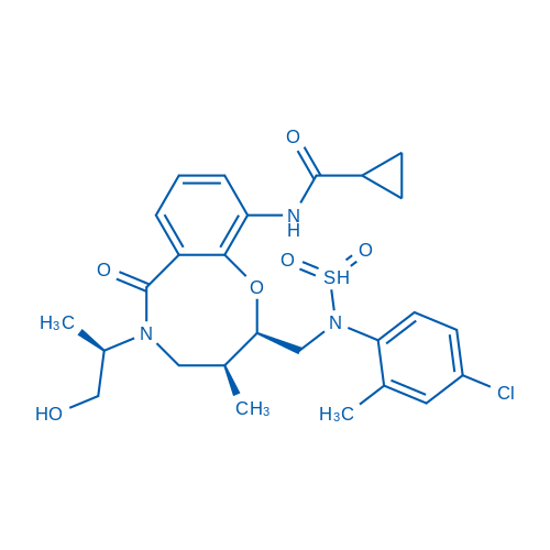 N-((2R,3S)-2-(((4-chloro-N-methylphenyl)sulfonamido)methyl)-5-((R)-1-hydroxypropan-2-yl)-3-methyl-6-oxo-3,4,5,6-tetrahydro-2H-benzo[b][1,5]oxazocin-10-yl)cyclopropanecarboxamide