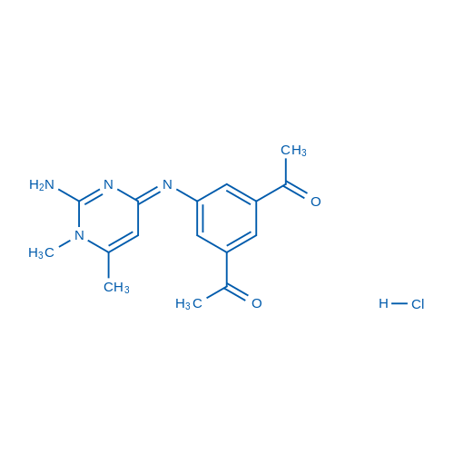 1,1'-(5-((2-Amino-1,6-dimethylpyrimidin-4(1H)-ylidene)amino)-1,3-phenylene)bis(ethan-1-one) hydrochloride