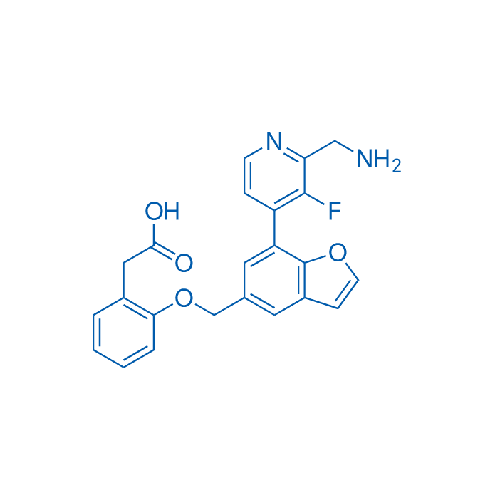 2-(2-((7-(2-(Aminomethyl)-3-fluoropyridin-4-yl)benzofuran-5-yl)methoxy)phenyl)acetic acid