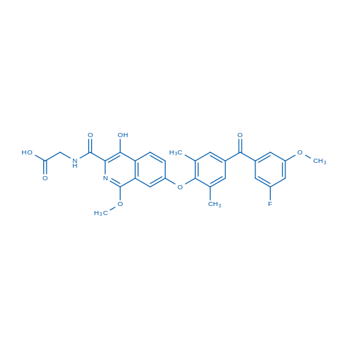 2-(7-(4-(3-Fluoro-5-methoxybenzoyl)-2,6-dimethylphenoxy)-4-hydroxy-1-methoxyisoquinoline-3-carboxamido)acetic acid