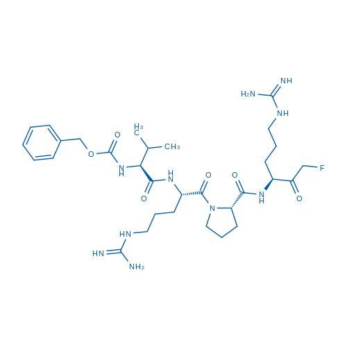 Benzyl ((S)-1-(((S)-1-((S)-2-(((S)-1-fluoro-6-guanidino-2-oxohexan-3-yl)carbamoyl)pyrrolidin-1-yl)-5-guanidino-1-oxopentan-2-yl)amino)-3-methyl-1-oxobutan-2-yl)carbamate