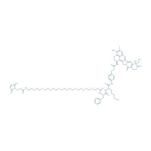 4-((2S,5S)-2-(4-Aminobutyl)-5-benzyl-37-(2,5-dioxo-2,5-dihydro-1H-pyrrol-1-yl)-4,7,35-trioxo-10,13,16,19,22,25,28,31-octaoxa-3,6,34-triazaheptatriacontanamido)benzyl ((1S,9S)-9-ethyl-5-fluoro-9-hydroxy-4-methyl-10,13-dioxo-2,3,9,10,13,15-hexahydro-1H,12H-benzo[de]pyrano[3',4':6,7]indolizino[1,2-b]quinolin-1-yl)carbamate