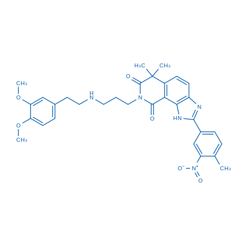 8-(3-((3,4-Dimethoxyphenethyl)amino)propyl)-6,6-dimethyl-2-(4-methyl-3-nitrophenyl)-1,6-dihydro-7H-imidazo[4,5-h]isoquinoline-7,9(8H)-dione