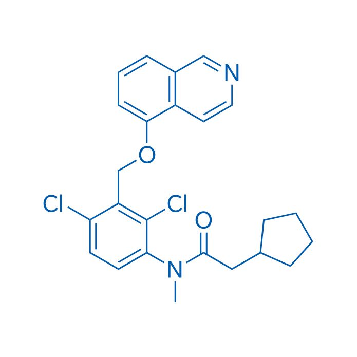 2-Cyclopentyl-N-(2,4-dichloro-3-((isoquinolin-5-yloxy)methyl)phenyl)-N-methylacetamide