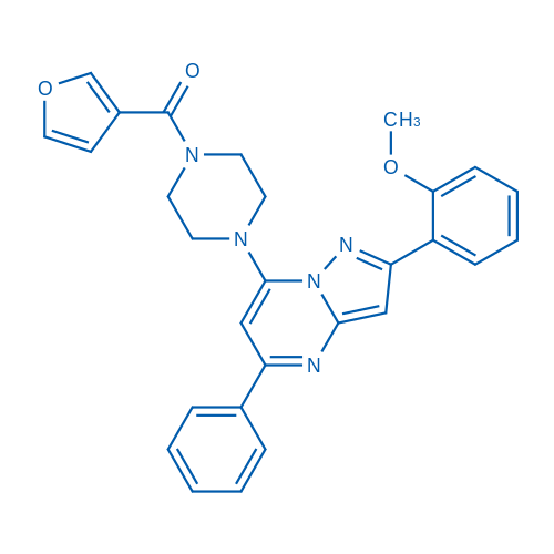 Furan-3-yl(4-(2-(2-methoxyphenyl)-5-phenylpyrazolo[1,5-a]pyrimidin-7-yl)piperazin-1-yl)methanone