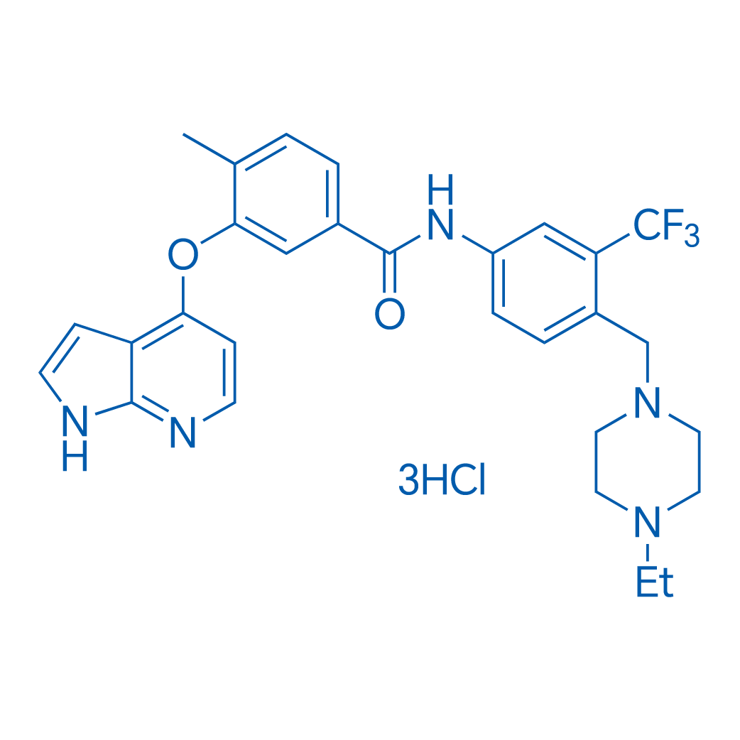 3-((1H-Pyrrolo[2,3-b]pyridin-4-yl)oxy)-N-(4-((4-ethylpiperazin-1-yl)methyl)-3-(trifluoromethyl)phenyl)-4-methylbenzamide trihydrochloride