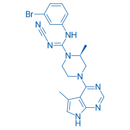 (S)-N-(3-Bromophenyl)-N'-cyano-2-methyl-4-(5-methyl-7H-pyrrolo[2,3-d]pyrimidin-4-yl)piperazine-1-carboximidamide