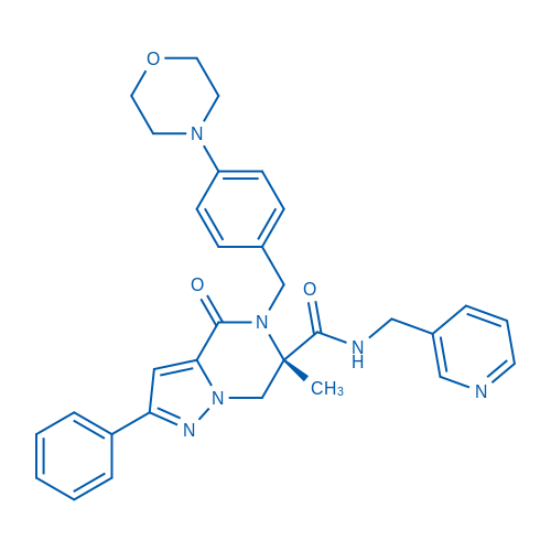 (S)-6-Methyl-5-(4-morpholinobenzyl)-4-oxo-2-phenyl-N-(pyridin-3-ylmethyl)-4,5,6,7-tetrahydropyrazolo[1,5-a]pyrazine-6-carboxamide