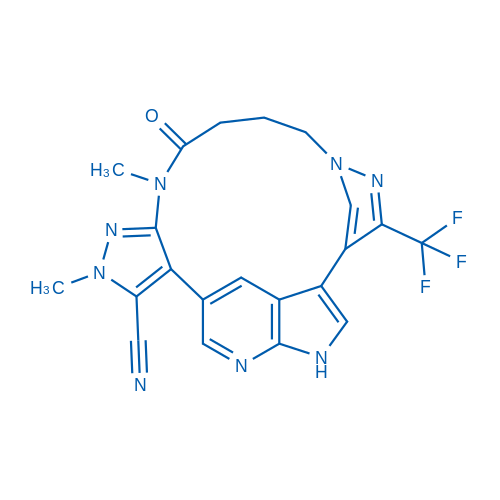 31,4-Dimethyl-5-oxo-13-(trifluoromethyl)-11H,21H,31H-4-aza-2(3,5)-pyrrolo[2,3-b]pyridina-1(4,1),3(4,3)-dipyrazolacyclooctaphane-35-carbonitrile