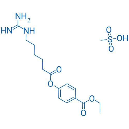 Ethyl 4-((6-guanidinohexanoyl)oxy)benzoate methanesulfonate