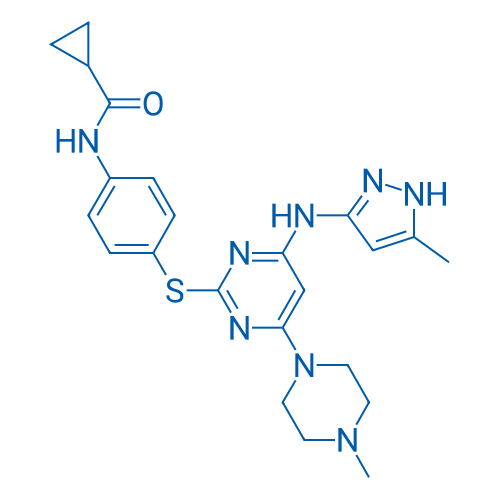 N-(4-((4-((5-Methyl-1H-pyrazol-3-yl)amino)-6-(4-methylpiperazin-1-yl)pyrimidin-2-yl)thio)phenyl)cyclopropanecarboxamide