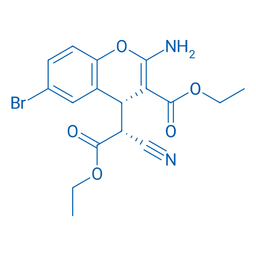 rel-(R)-Ethyl 2-amino-6-bromo-4-((R)-1-cyano-2-ethoxy-2-oxoethyl)-4H-chromene-3-carboxylate(relative)