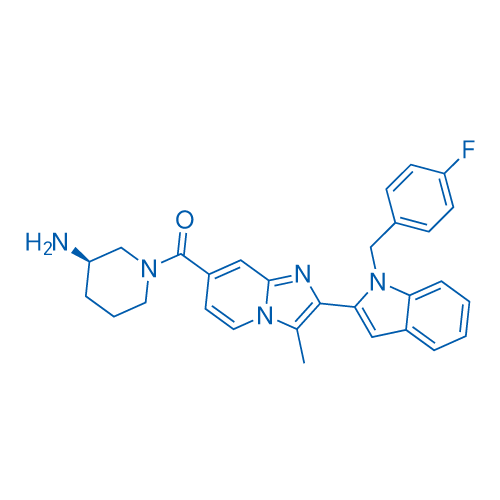 (R)-(3-Aminopiperidin-1-yl)(2-(1-(4-fluorobenzyl)-1H-indol-2-yl)-3-methylimidazo[1,2-a]pyridin-7-yl)methanone
